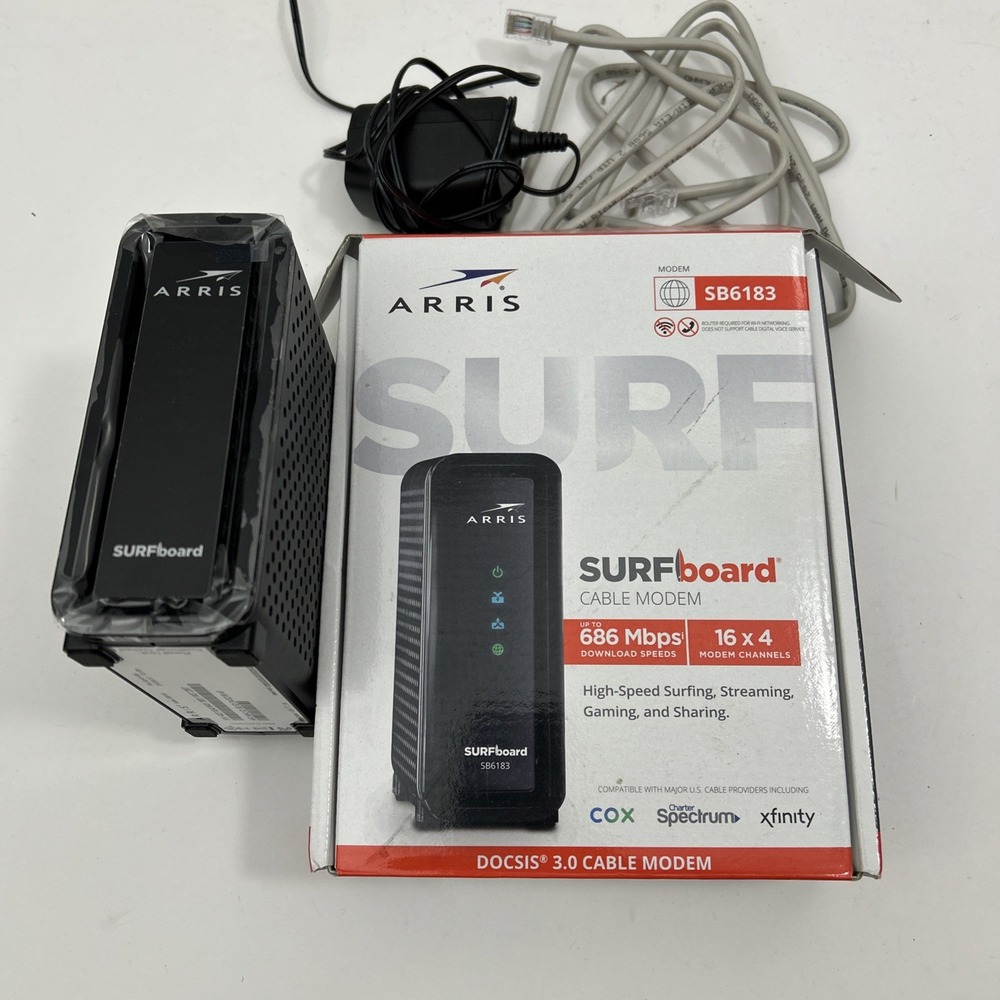 Arris Surfboard SB6183 Cable Modem 686 mbps Internet Xfinity 16x4 Docsis 3.0‎